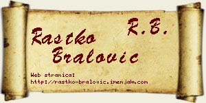 Rastko Bralović vizit kartica